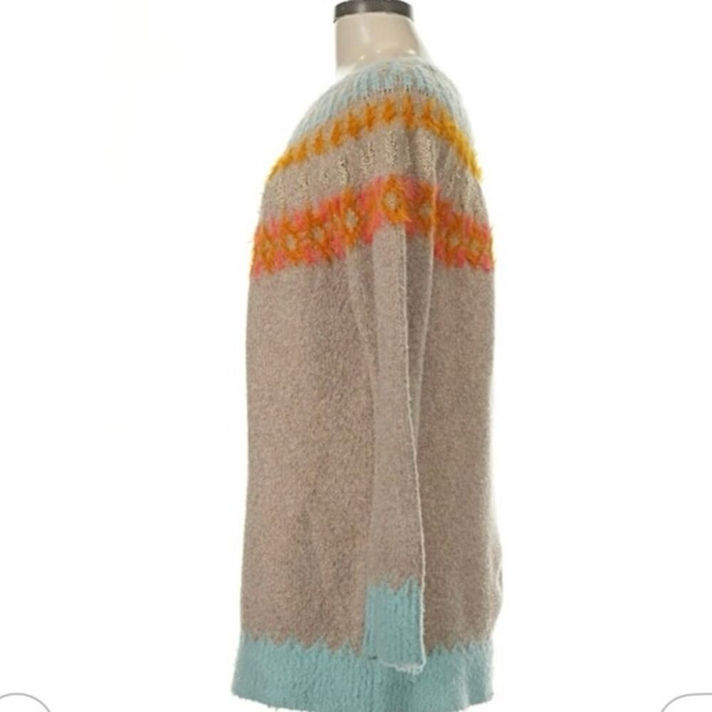 Anthropologie Sleeping on Snow Fair Isle Tunic Sweater – Size Medium - Picture 7 of 11